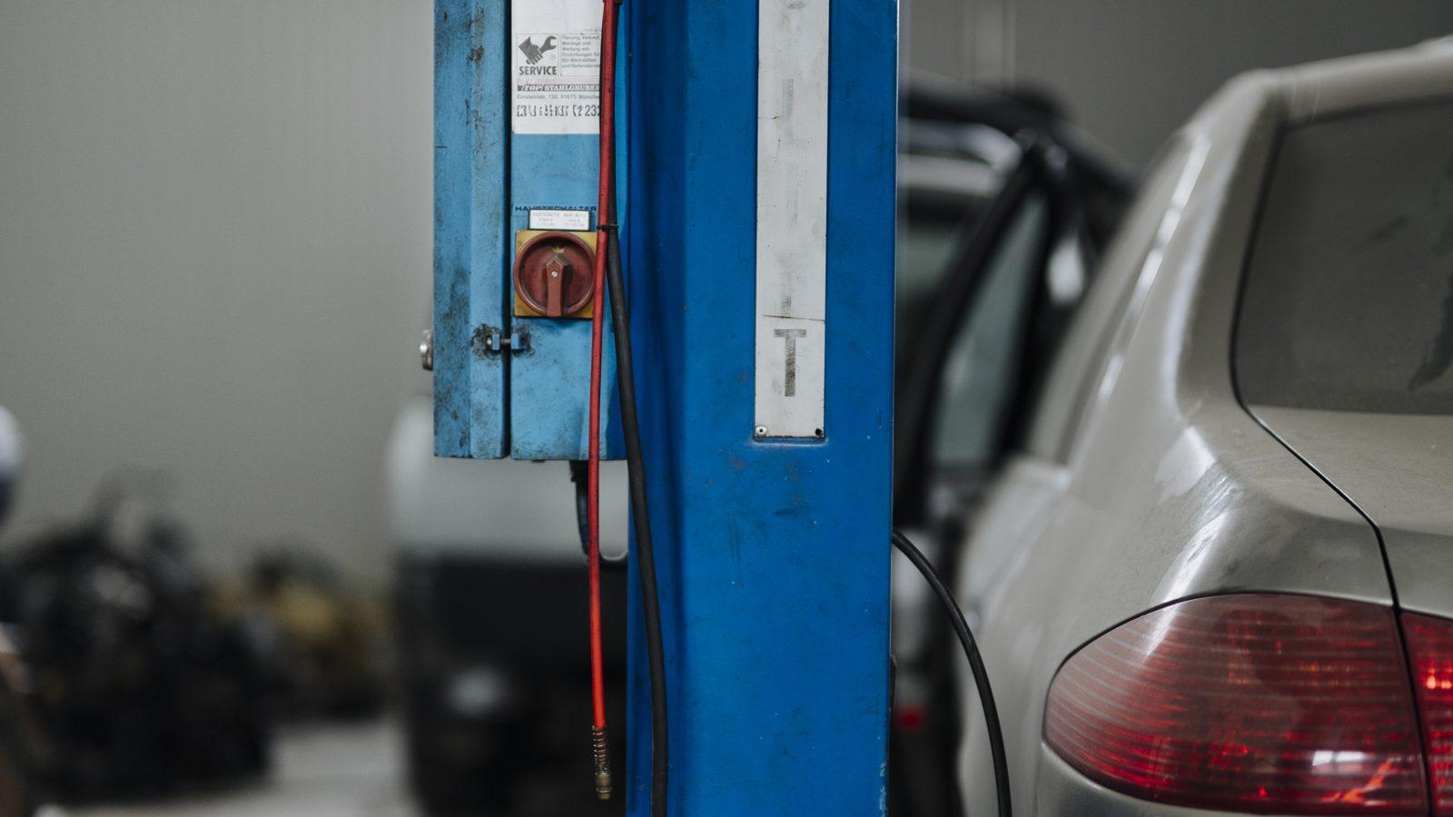 Prepared car undergoing workshop inspection at Welch Automotive